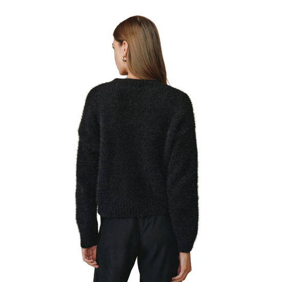 Black Drop Shoulder Sweater