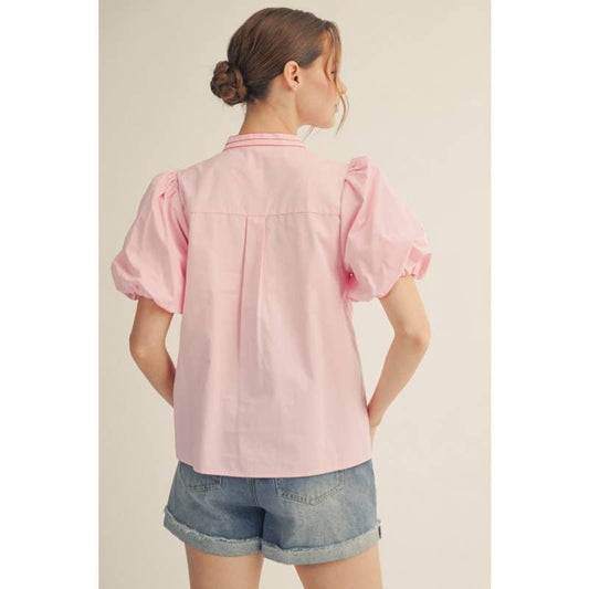 Embroidery Detail Solid Top