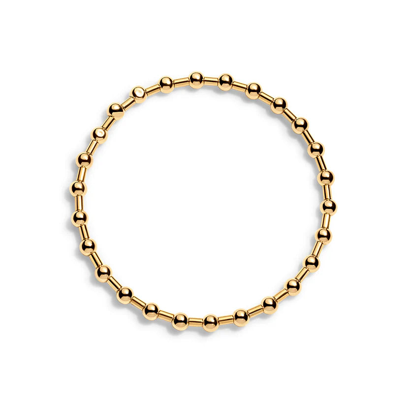 Tatiana M Designs - 4mm Gold-Filled & Bar Bracelet