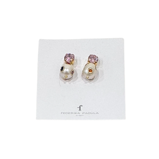Federika Padula - Round Pearl Stud
