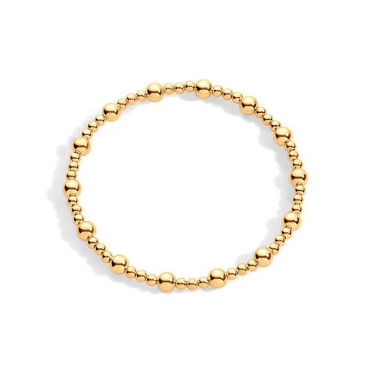 Tatiana M Designs - Ava 3&5mm Gold-Pattern Bracelet
