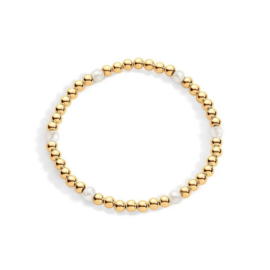 Tatiana M Designs -Morgan Gold & Pearl Bracelet