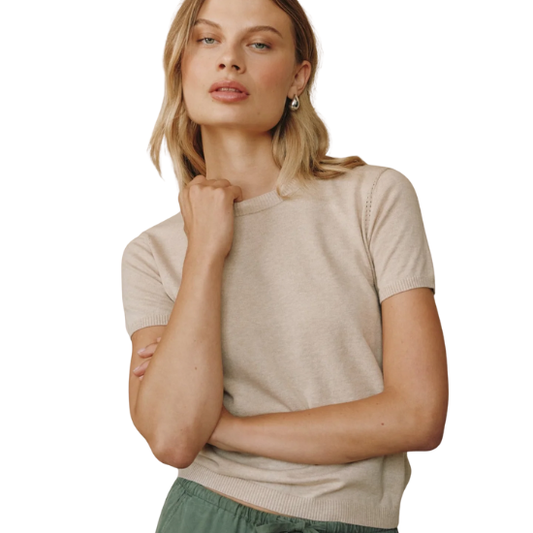 Sable Sand Knit Top