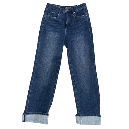 FDJ - Dark Blue Suzanne Higher Rise Straight Ankle Jeans