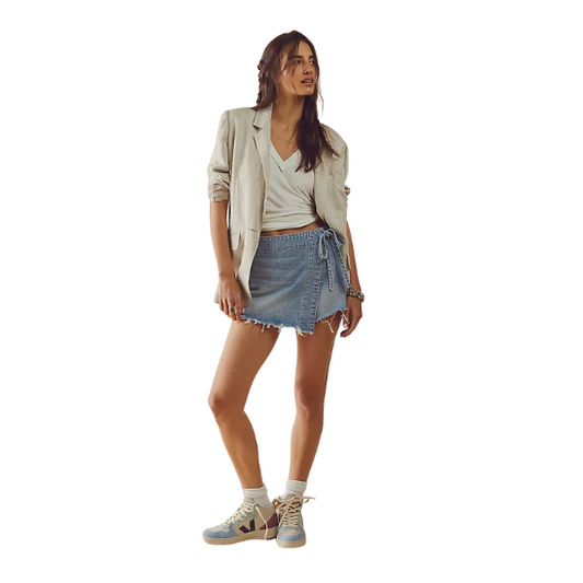 Free People - Light Blue Emmy Skort