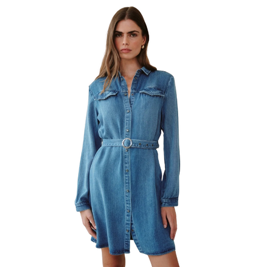 Medium Vintage Belted Shirt Dress