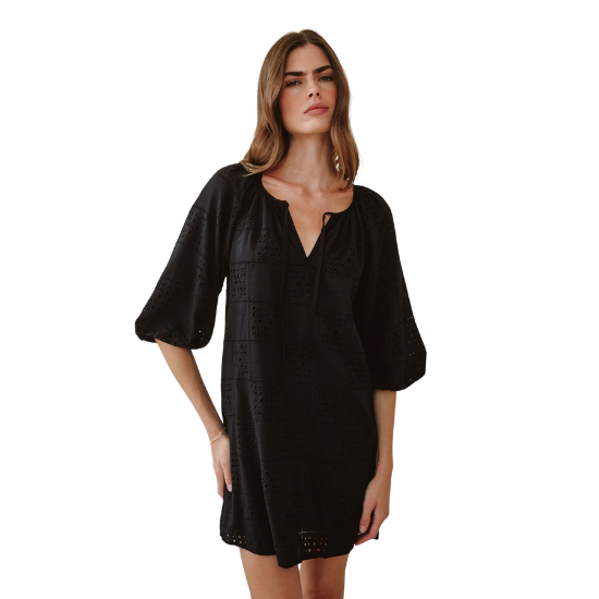 Black Puff Sleeve Dress