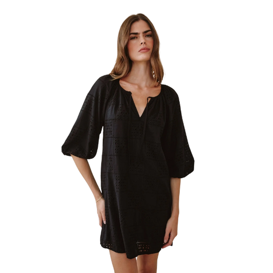 Black Puff Sleeve Dress