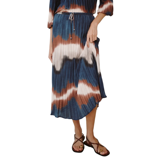 Midnight Tides Pleated Skirt