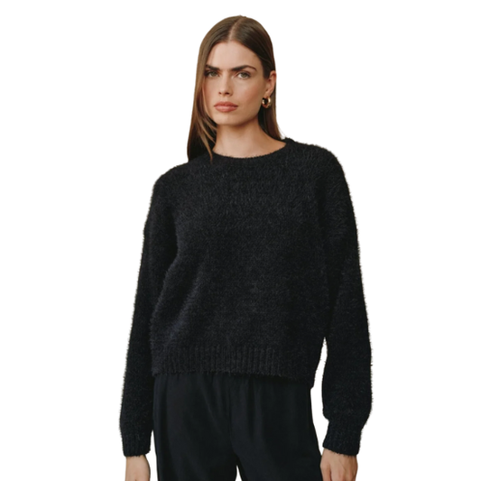 Black Drop Shoulder Sweater