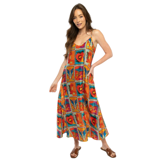 Orange Camille Slip Dress