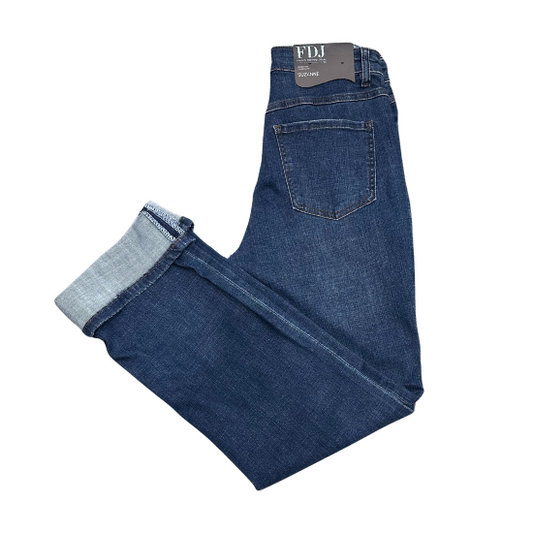 FDJ - Dark Blue Suzanne Higher Rise Straight Ankle Jeans