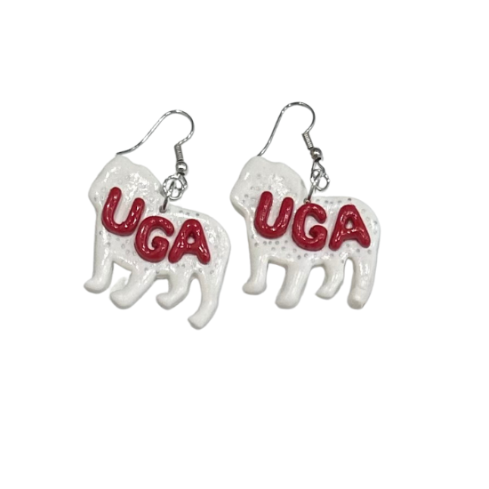 "UGA" Bulldog Earrings