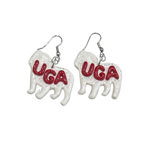 "UGA" Bulldog Earrings