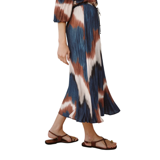 Midnight Tides Pleated Skirt