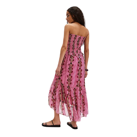 Free People - Hot Pink Alejandria Midi Dress