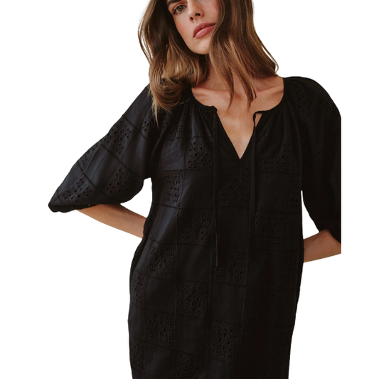 Black Puff Sleeve Dress