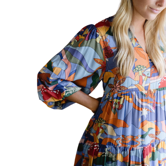 Blue Hattie Mini Dress