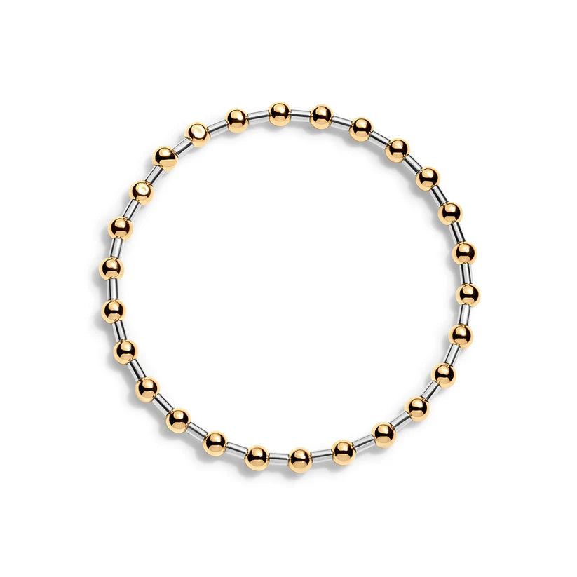 Tatiana M Designs - Ana - 4mm GF & SS Bar Bracelet