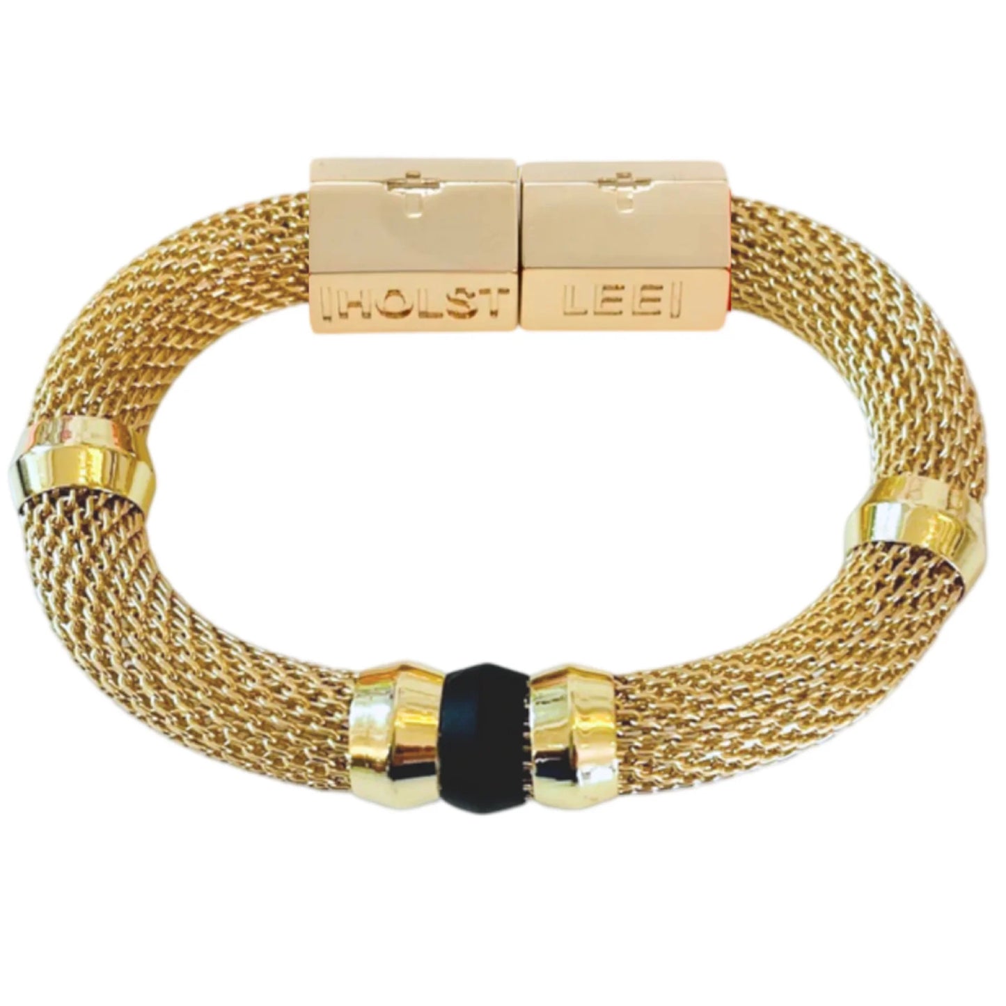 Holst + Lee - Black Mesh Candy Bracelet