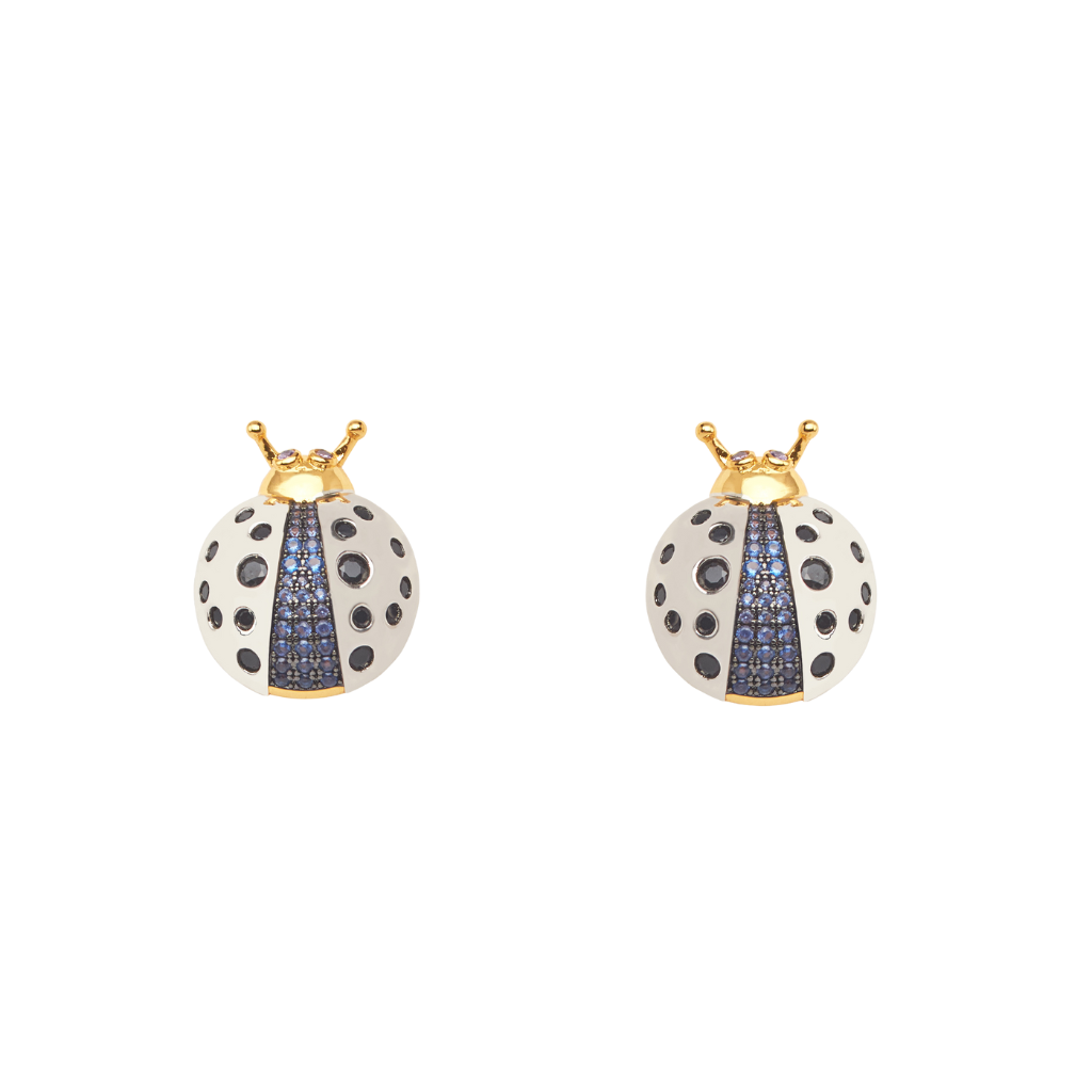 Senda by Nelly Rojas - Sapphire Ladybug Studs