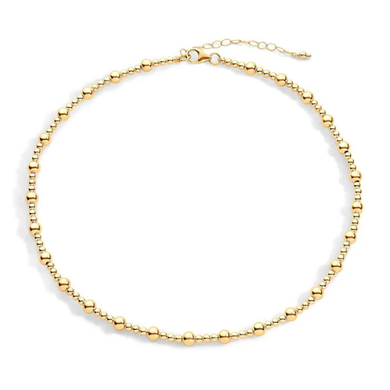 Tatiana M Designs - Ava - 3&5mm Gold Filled Pattern Necklace - 14.5"