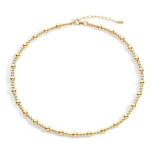 Tatiana M Designs - Ava - 3&5mm Gold Filled Pattern Necklace - 14.5"