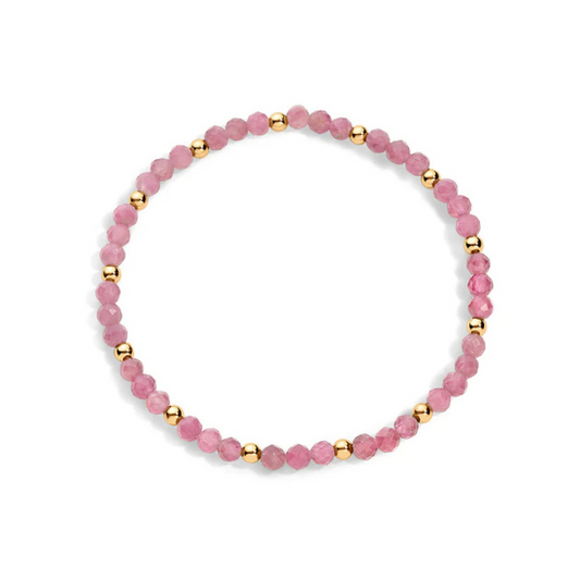 Tatiana M Designs - Zara 3mm GF & Gem Bracelet - Pink Tourmaline