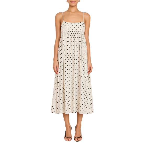 Beige Black Wynwood Dress