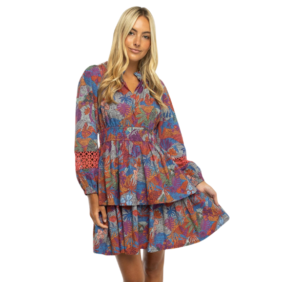Burgundy Rose Natalie Mini Dress