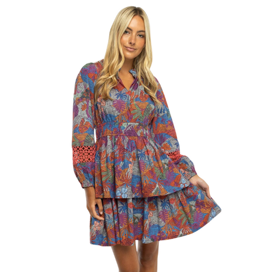 Burgundy Rose Natalie Mini Dress