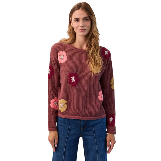 Floral Intarsia Sweater