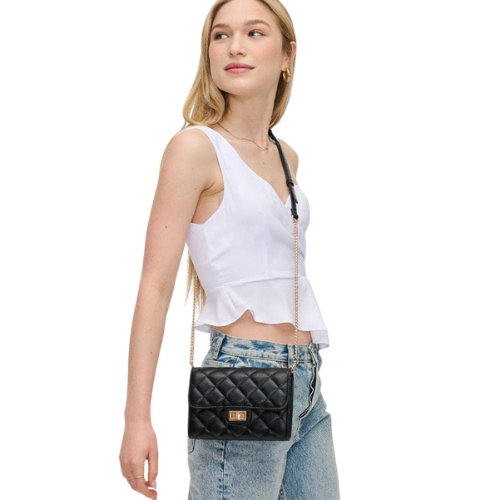 Winona Quilted  Multi-Compartment Crossbody