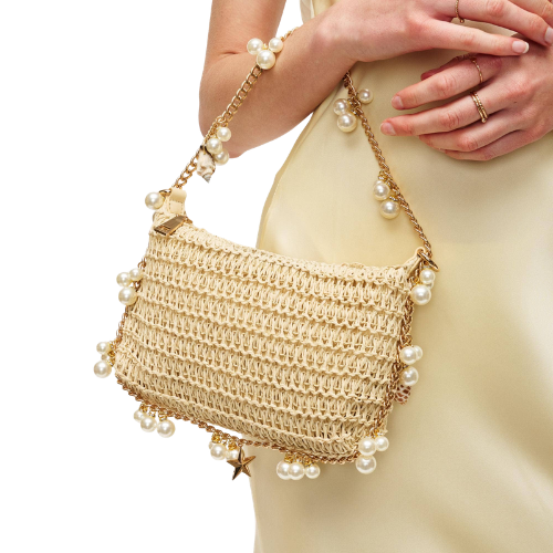 Steph Seasonal Seashell Straw Bag Evening Bag