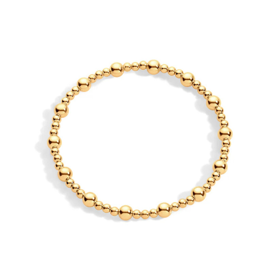 Tatiana M Designs - Ava 3&5mm Gold-Pattern Bracelet