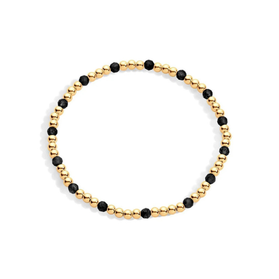 Tatiana M Designs - Black Zoe 3mm Gold Filled Bracelet