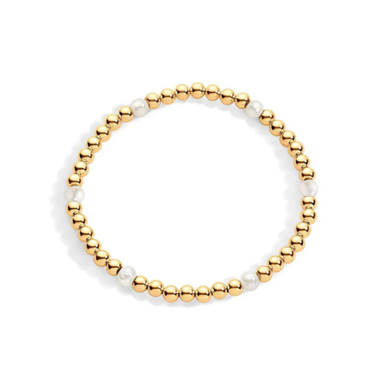 Tatiana M Designs -Morgan Gold & Pearl Bracelet