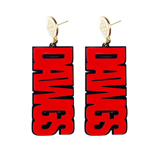 Brianna Cannon - Red & Black Dawgs Earrings