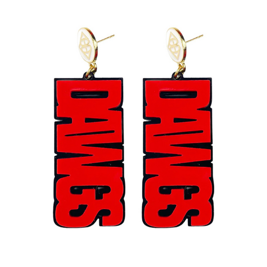 Brianna Cannon - Red & Black Dawgs Earrings