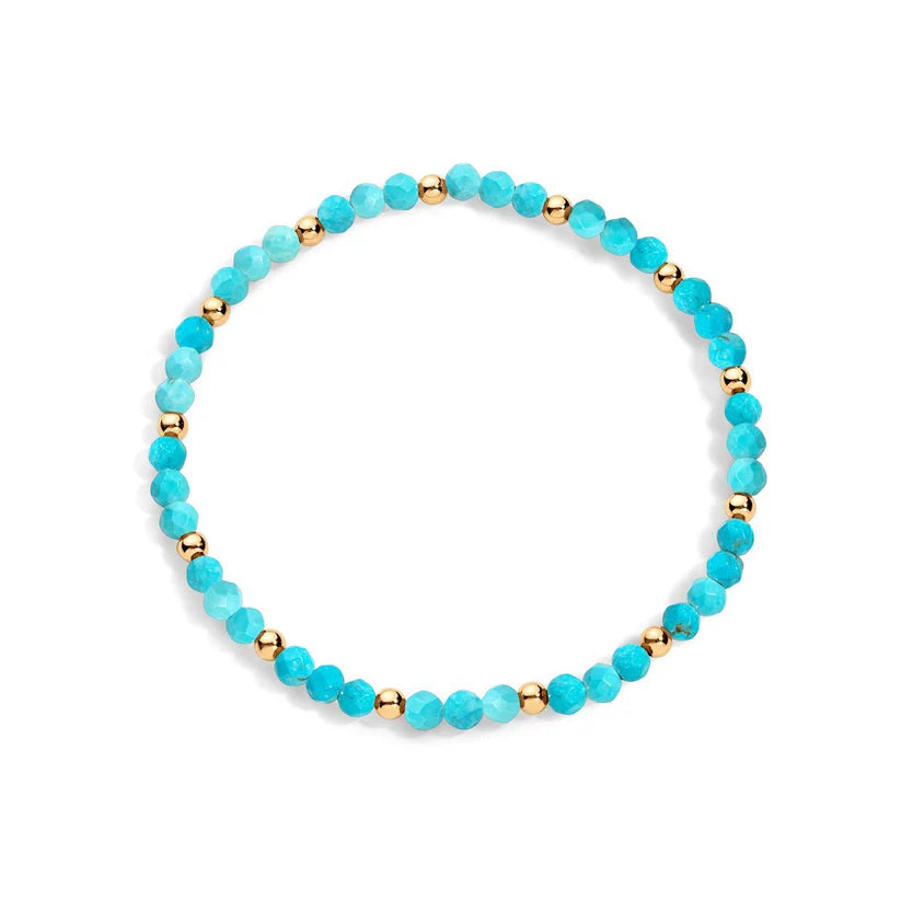 Tatiana M Designs - 3mm GF & Gem Bracelet - Turquoise